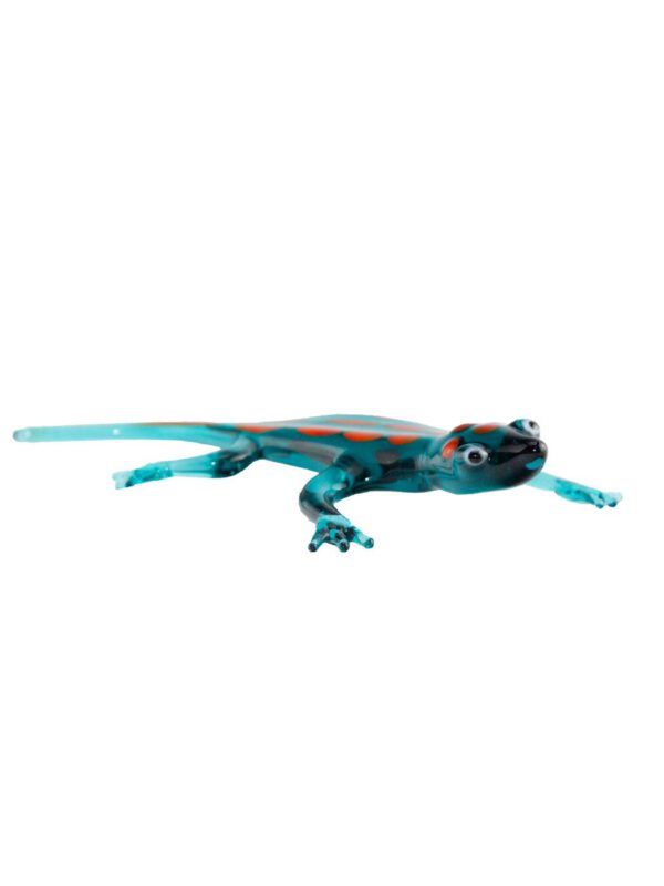 Glasfigur Echse türkis