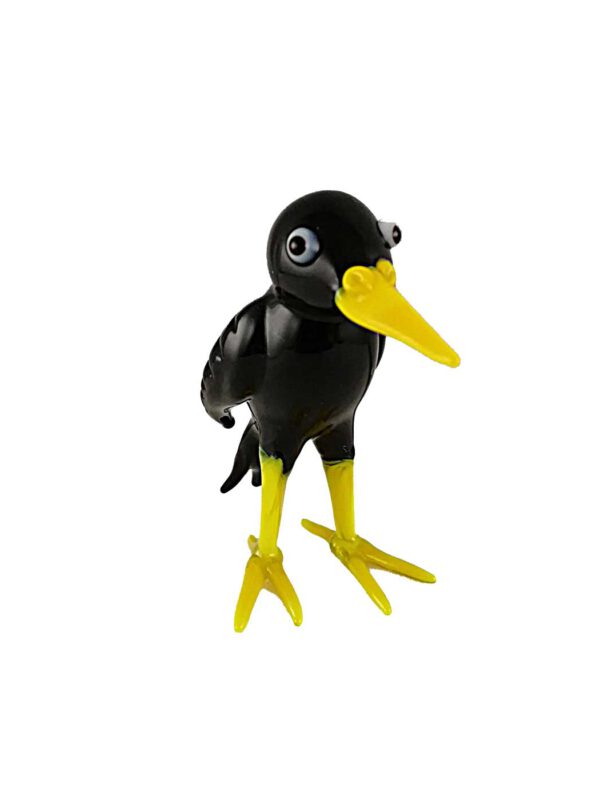 Glasfigur Rabe stehend