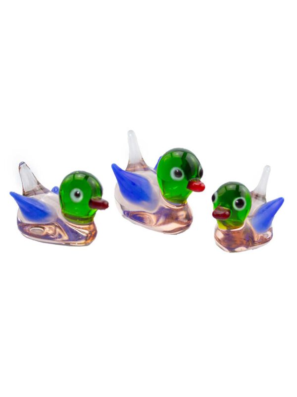 Glasfigur Schwimmenten Gruppe