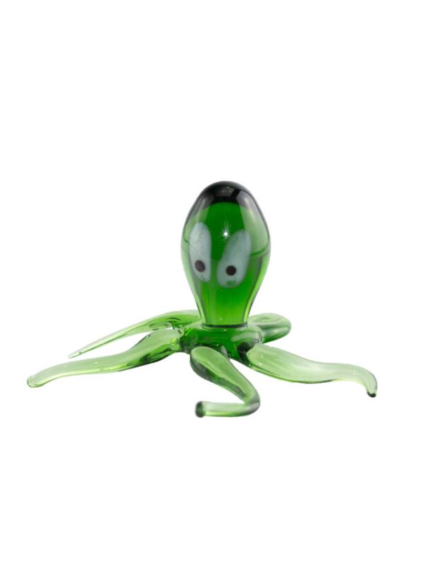 Glasfigur Krake grün