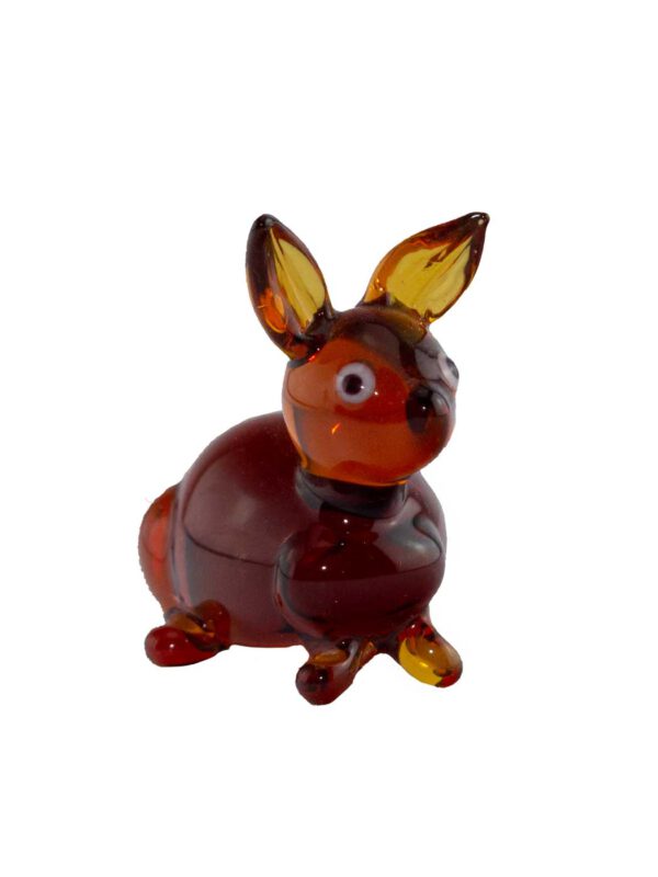 Glasfigur Hase sitzend