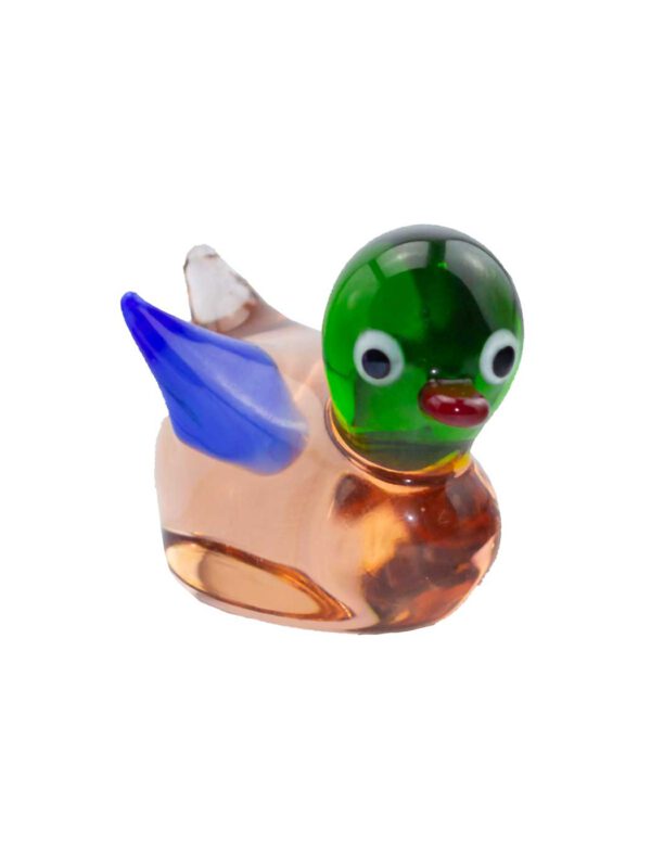 Glasfigur Schwimmente groß
