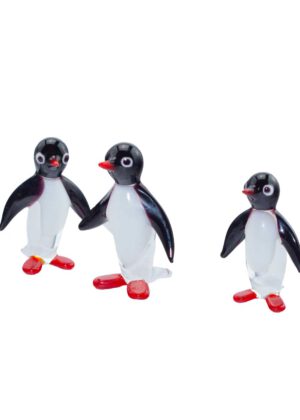 Glasfigur Pinguingruppe klein