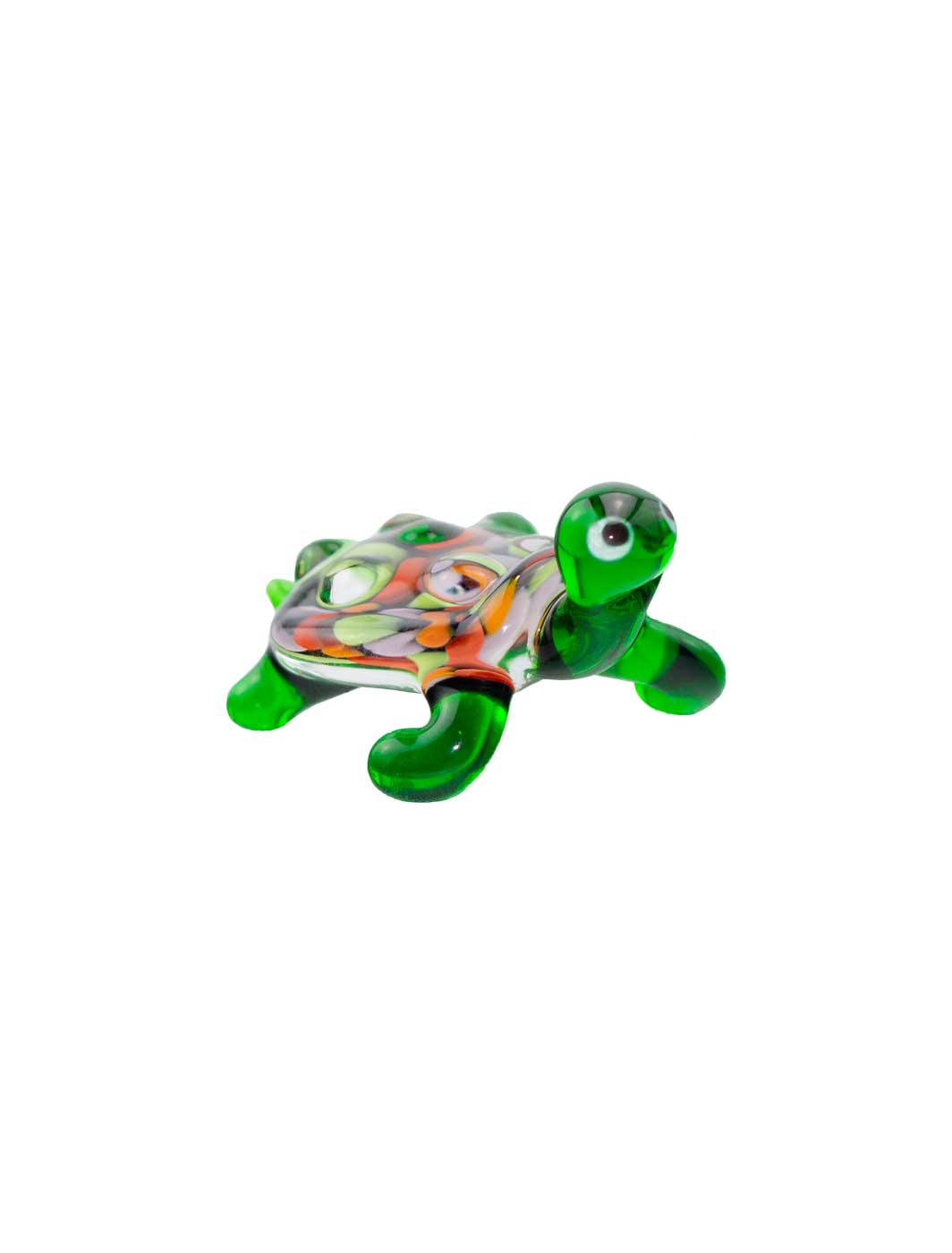 Glasfigur Schildkröte grün klein