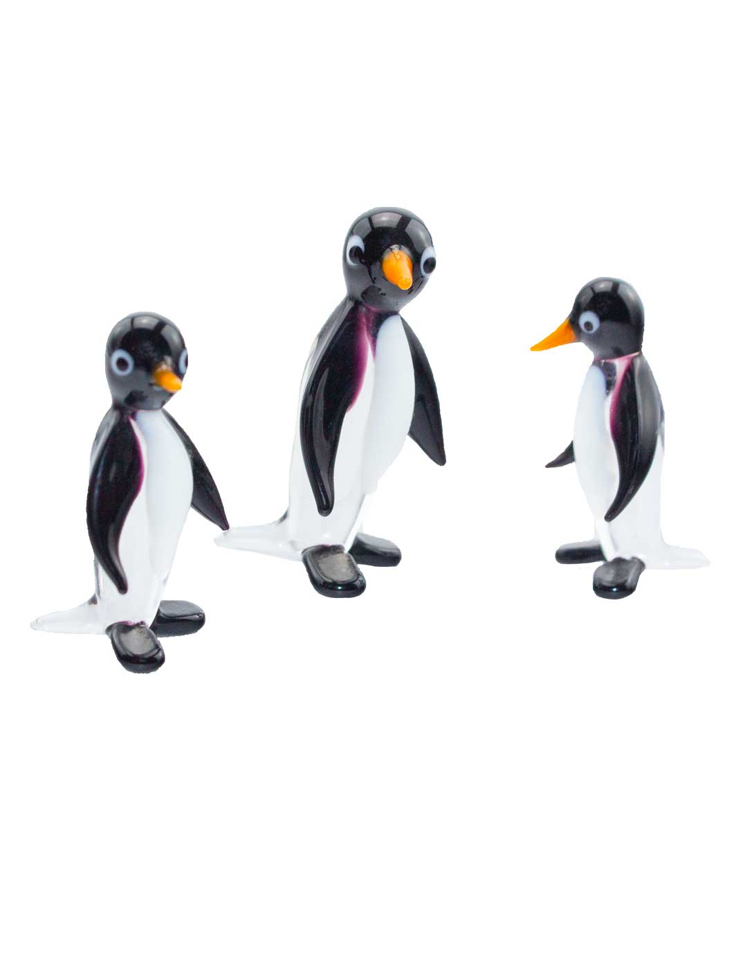 Glasfigur Pinguingruppe Groß