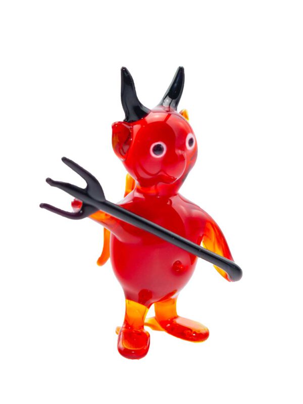 Glasfigur Teufel rot
