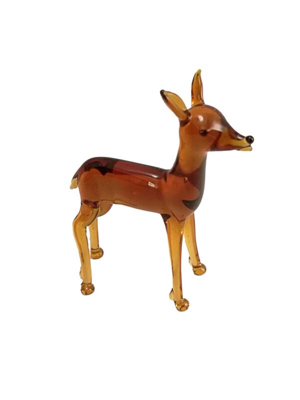 Glasfigur Reh braun