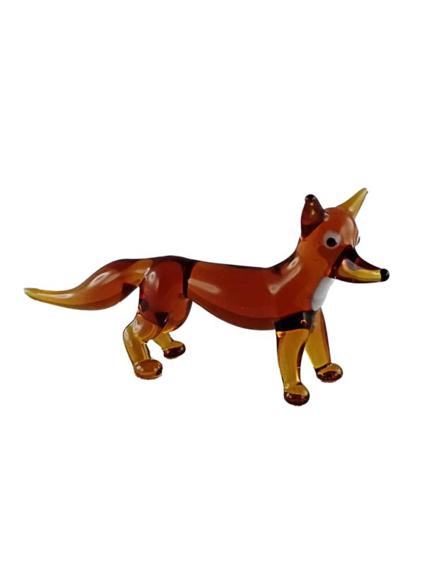 Glasfigur Fuchs braun