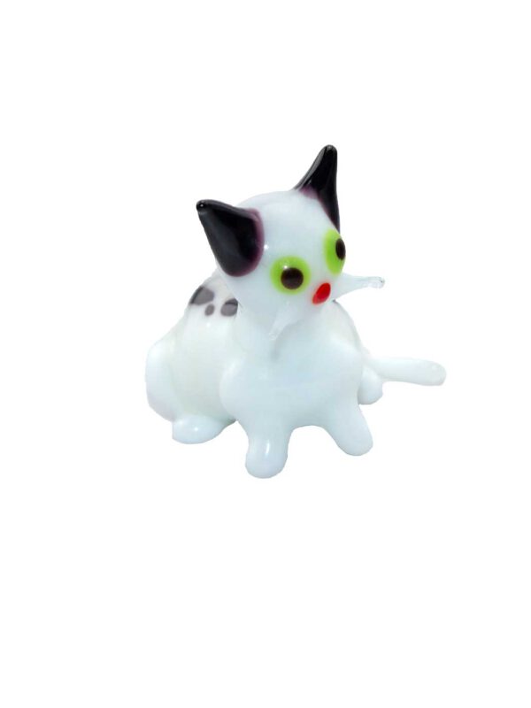 Glasfigur Katze sitzend