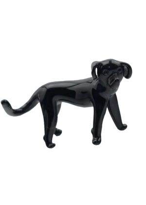 Glasfigur Hund schwarz