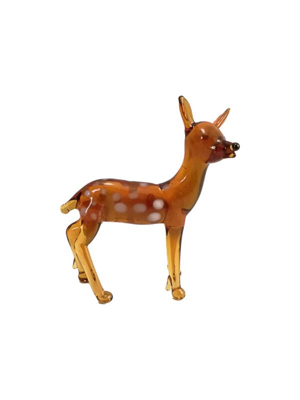 Glasfigur Rehkitz braun