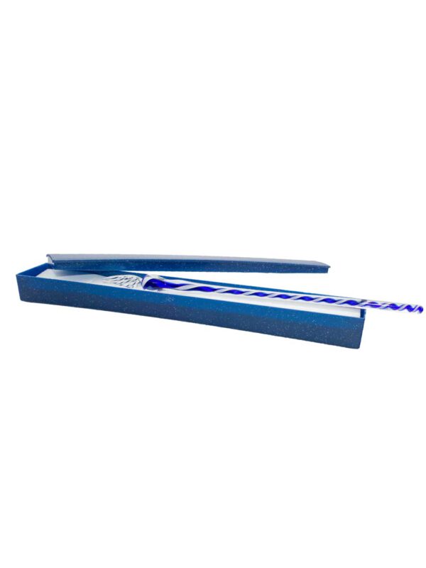 Glasschreiber blau weiß im Etui