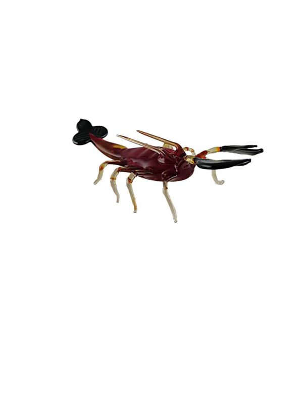 Glasfigur Krebs rot