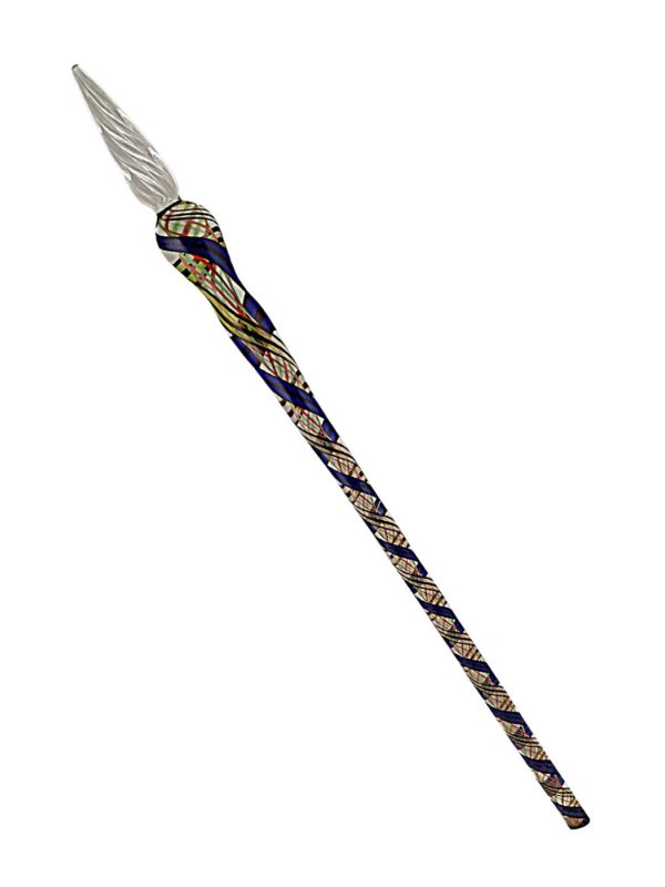 Glasschreiber blau gelb