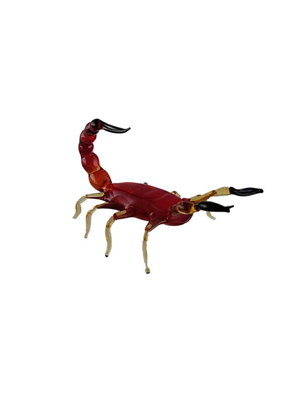 Glasfigur Skorpion rot