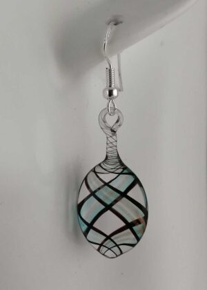 Ohrringe türkis schwarz gold