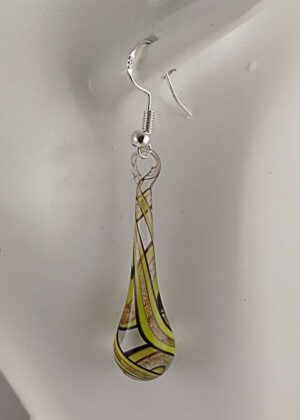 Ohrringe gelb schwarz gold