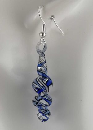 Ohrringe blau weiß