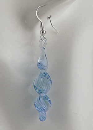 Ohrringe hellblau weiß