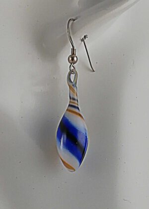 Ohrringe weiß blau orange