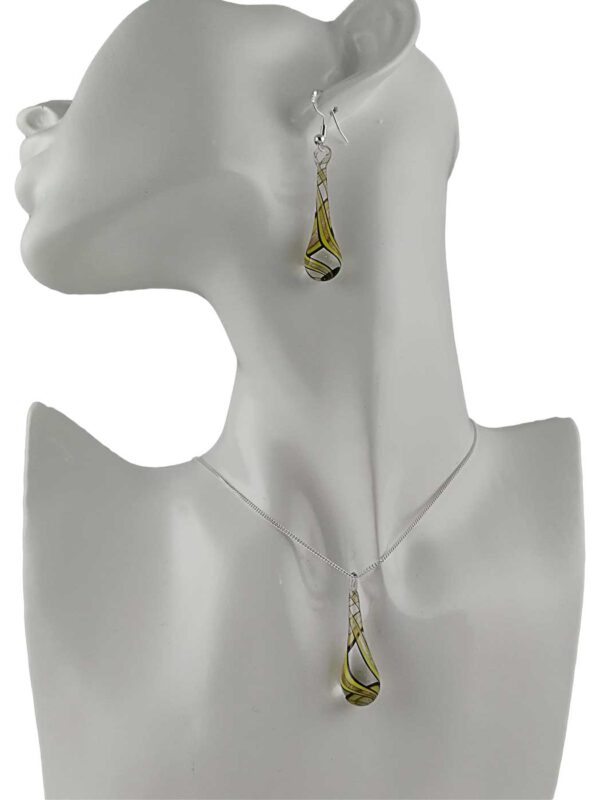 Schmuckset gelb schwarz gold