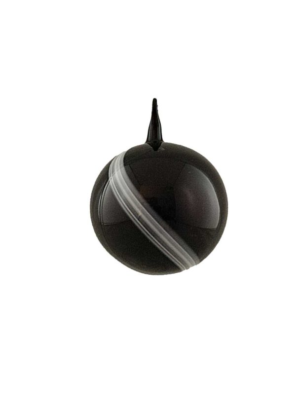 Dekokugel schwarz mit weißen Faden 8er