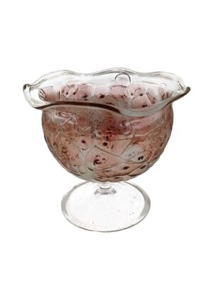 Teelichtglas mit Granulat rosa