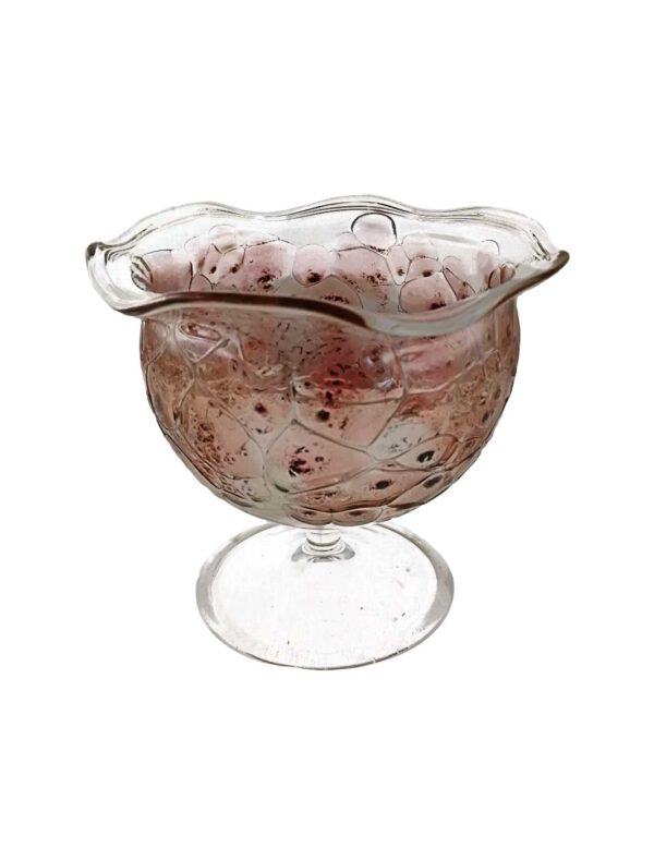 Teelichtglas mit Granulat rosa