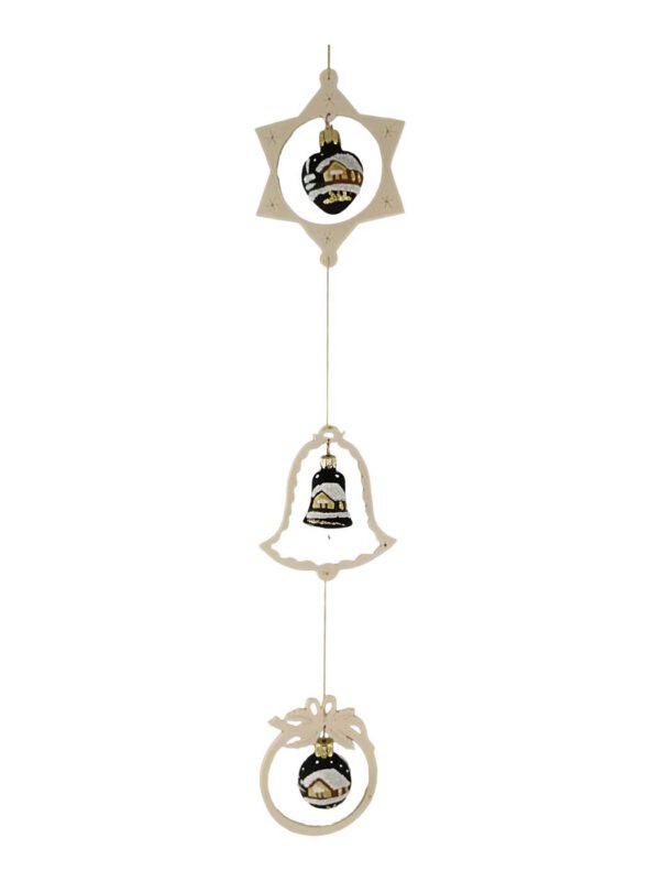Gehänge Glas Holz schwarz