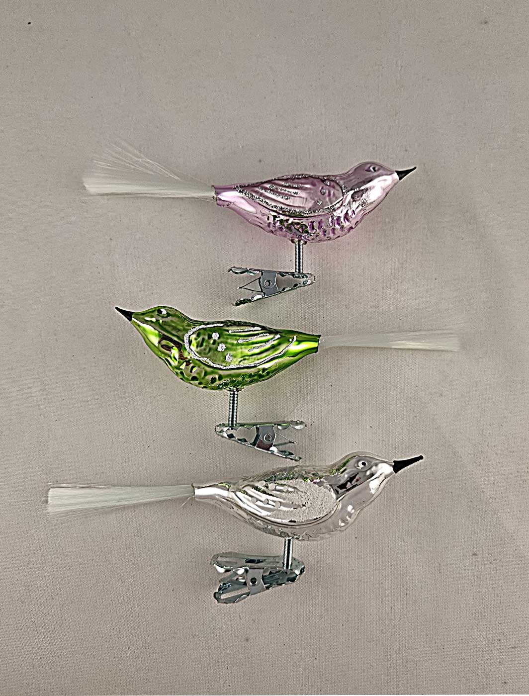 Vögel 3er Set Glasfaserschwanz