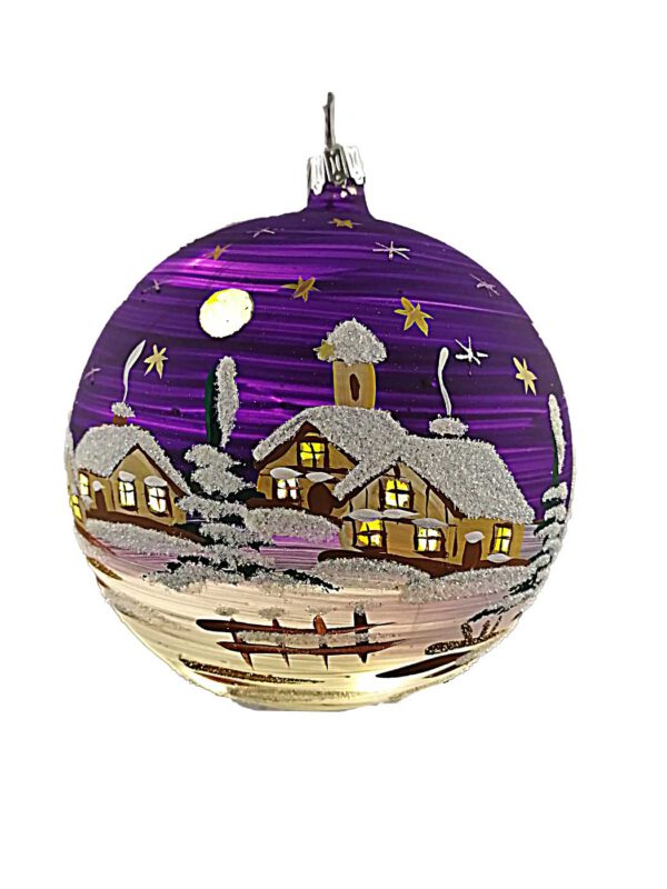 12cm Kugel violett beleuchtet