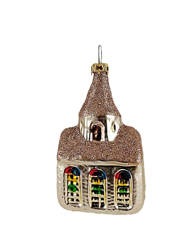 Kirche mit braunen Glimmerdach