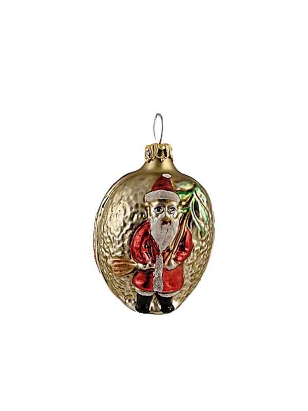 Walnuss mit Weihnachtsmann
