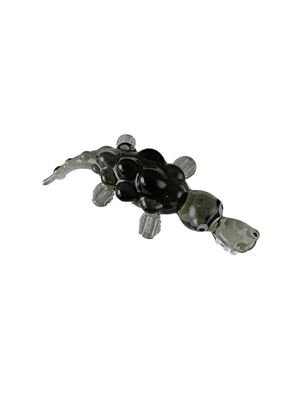 Glasfigur Krokodil klein rauchglas
