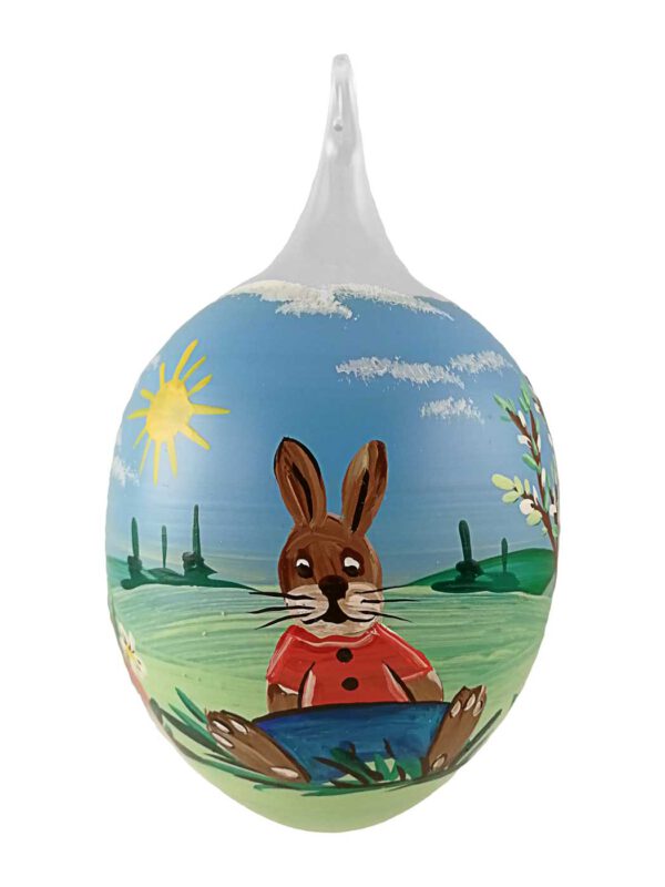 10er Osterei Osterhase sitzend
