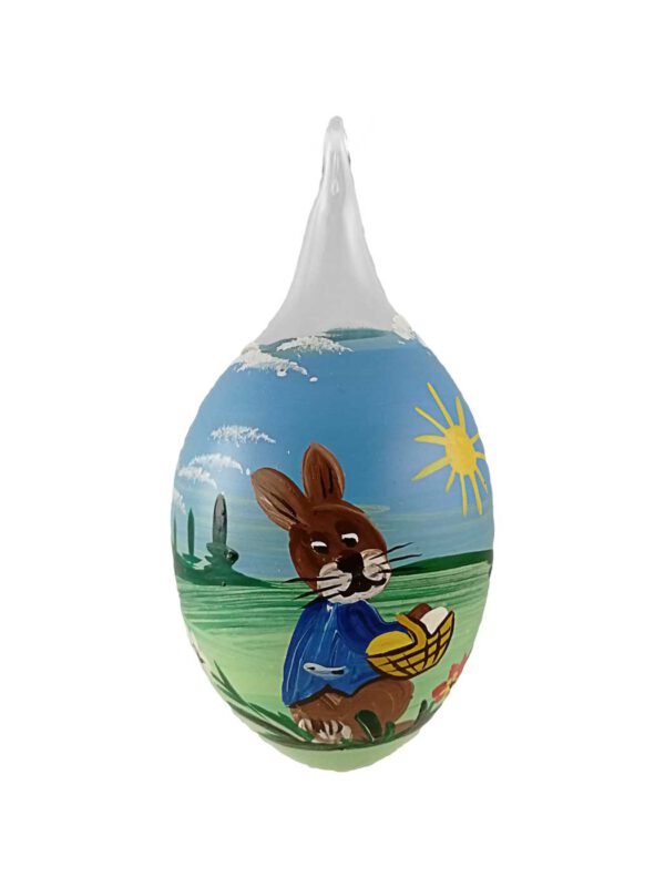 6er Osterei Osterhase mit Korb