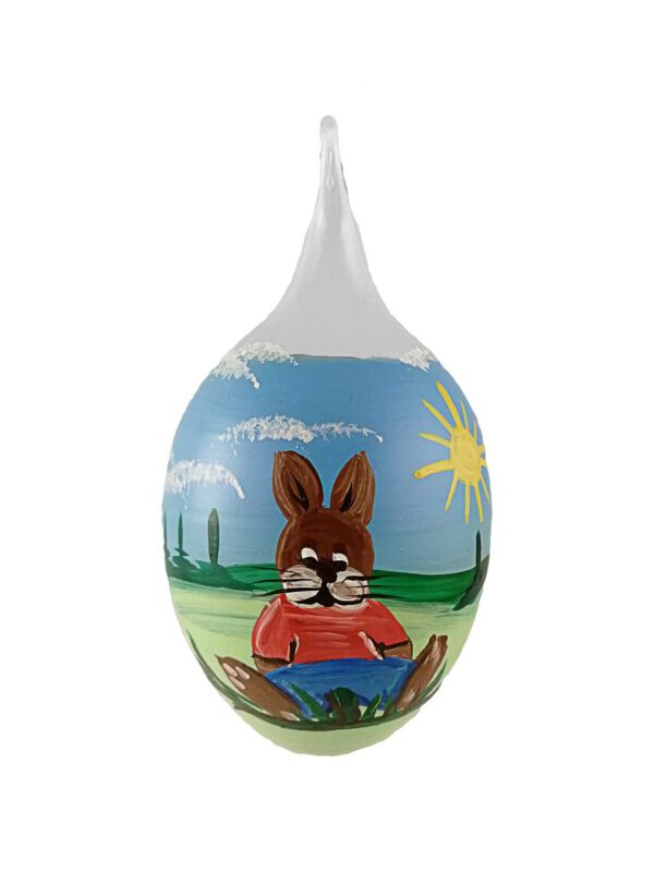 6er Osterei Osterhase sitzend