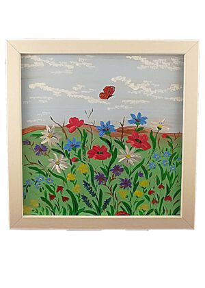 Bilderahmen weiß mit Beleuchtung