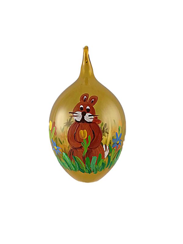6er Osterei gelb mit Hase