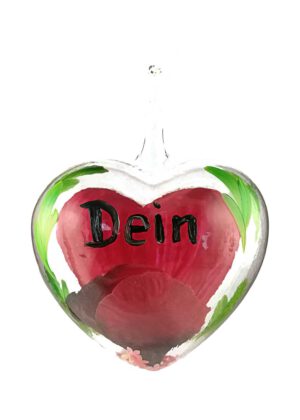 10er Herz rot mit Schrift und Namen