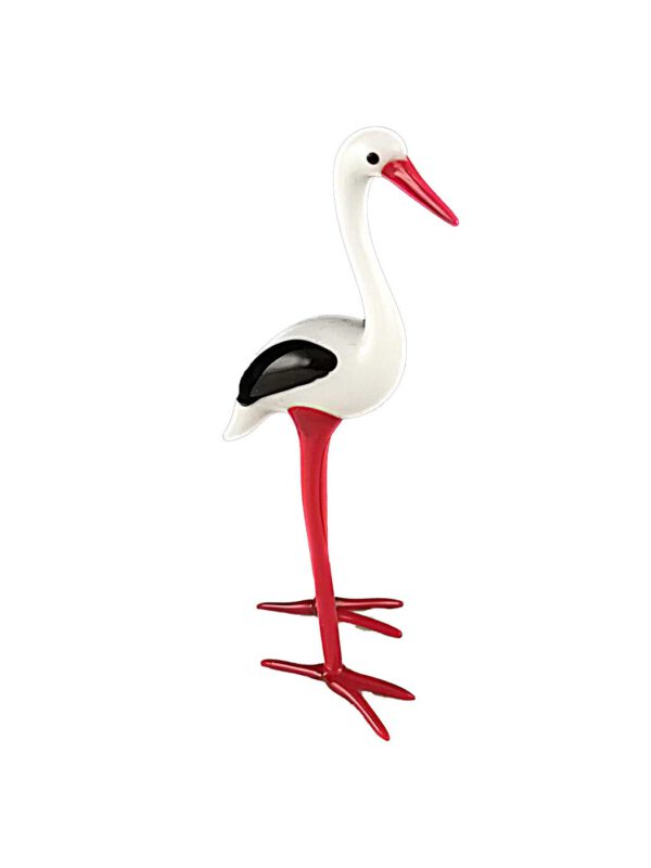 Glasfigur Storch groß