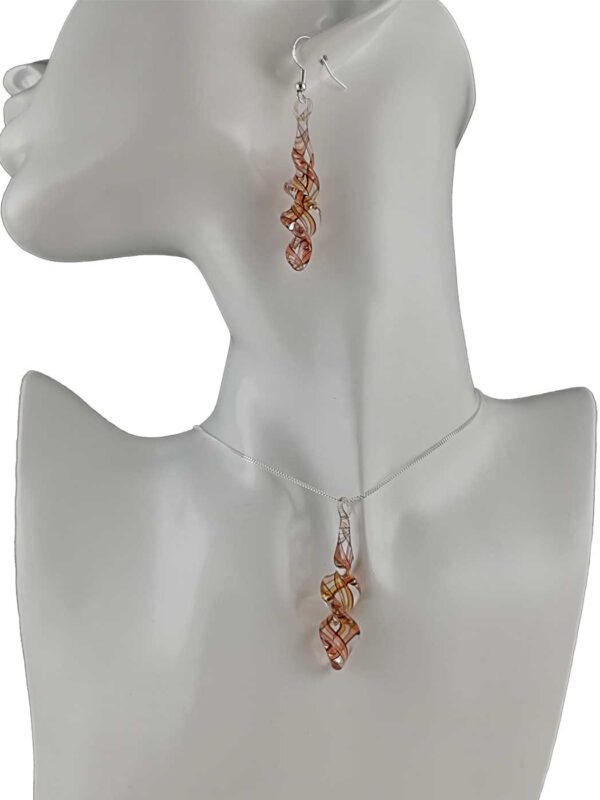 Schmuckset rot schwarz gold