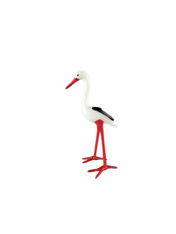 Glasfigur Storch klein