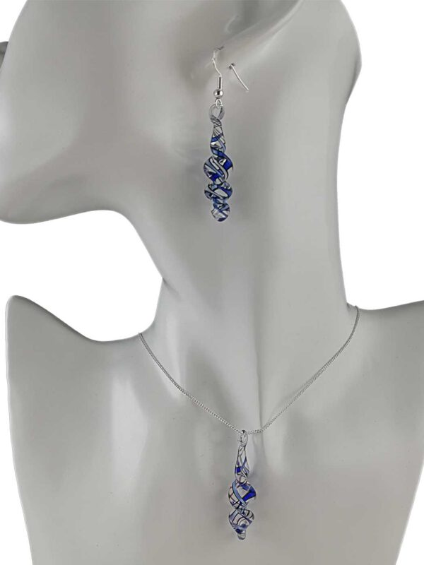 Schmuckset blau weiß