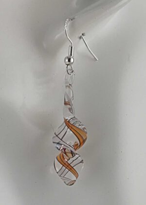 Ohrringe rot weiß gestreift