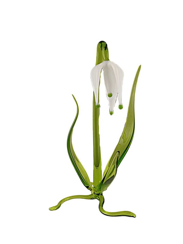 Glasblume Schneeglöckchen stehend