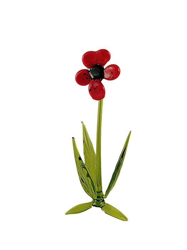 Glasblume Veilchen  stehend