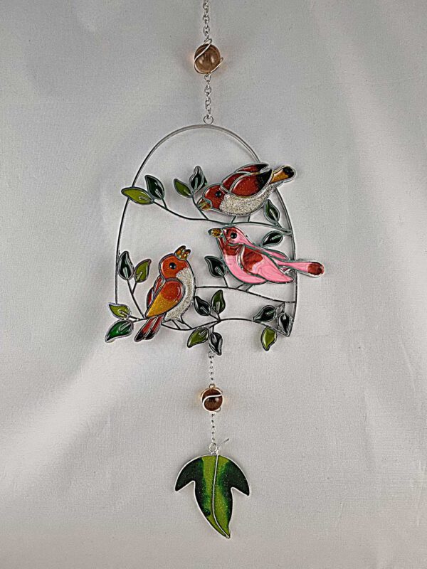 Fensterbild Vogeltrio