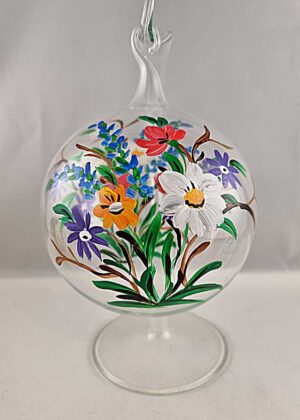 Kugel 10cm mit Blumenmotiv