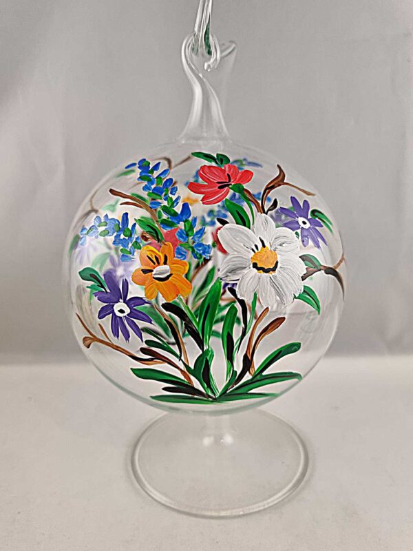 Kugel 10cm mit Blumenmotiv